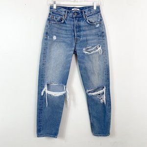 GRLFRND Womens Helena Jessie's girl High Rise Straight Crop Jeans 25 Des…